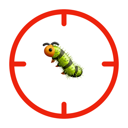A worm bug emoji in the middle of a target.
