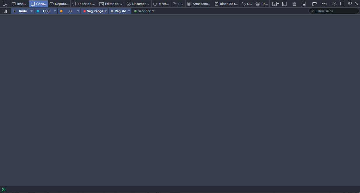 Screenshot of the Firefox developer tools in console mode.