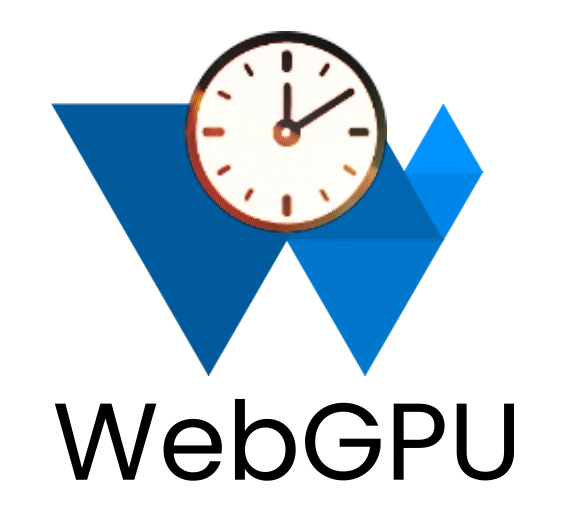 WebGPU logo with a stopwatch